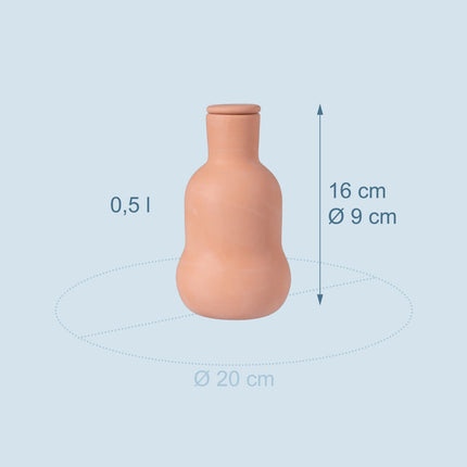 Ollas Irrigation Set, 500 ml Clay Water Reservoir, 3-Pack