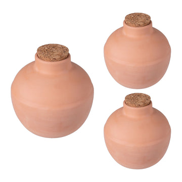 Ollas Watering Set, 800ml, 3-Pack, Clay Vessels