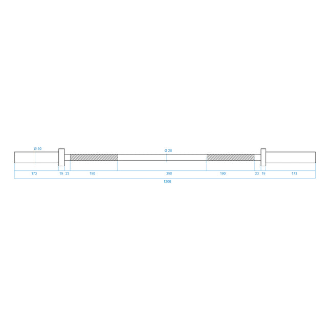 Olympic Barbell 160 cm with Lock Jaw Collars
