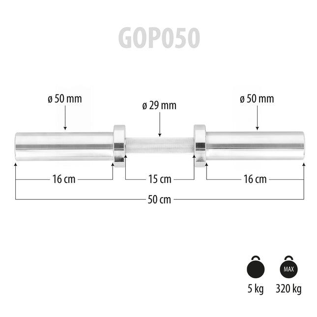 Olympic Barbell 50cm, 50mm Diameter