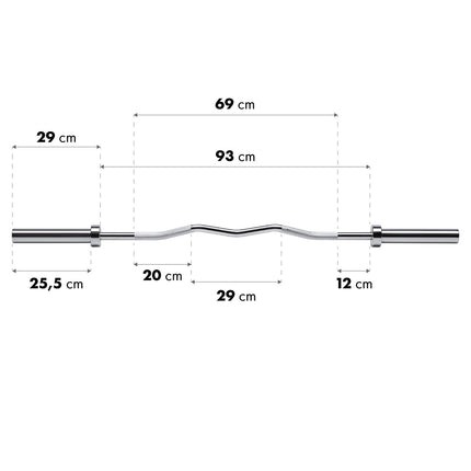 Olympic Curl Bar, 200 KG Capacity