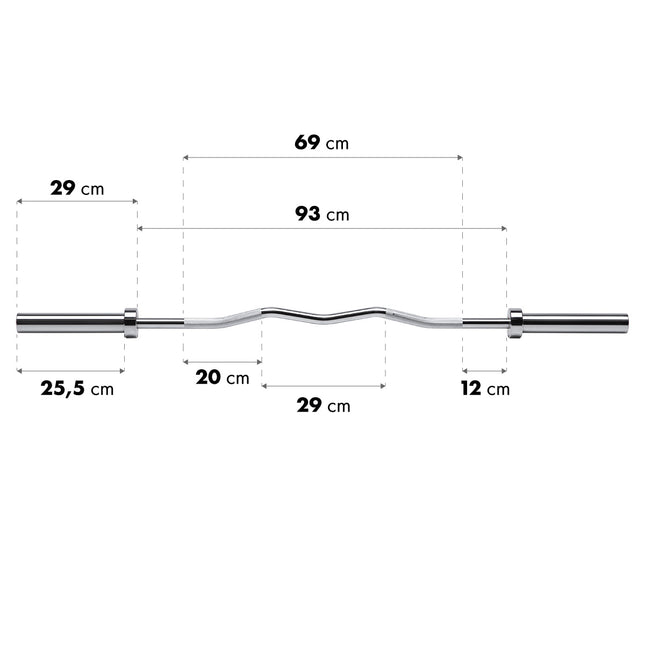 Olympic Curl Bar, 200 KG Capacity
