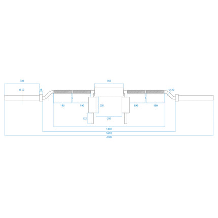 Olympic Curl Bar 220cm – Steel, 320kg Capacity