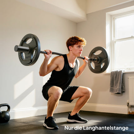 Olympic Curl Bar, 5 cm Sleeves, Steel, 100 kg Capacity