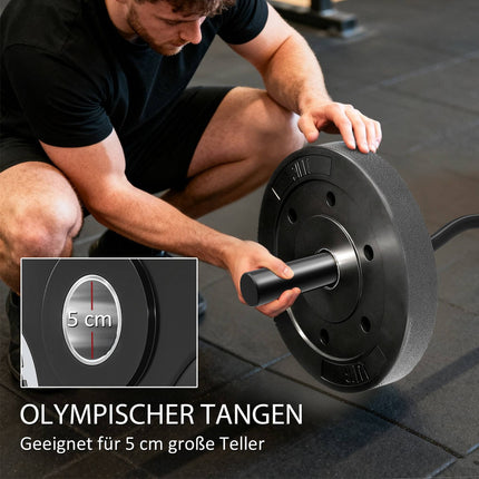 Olympic Curl Bar, 5 cm Sleeves, Steel, 100 kg Capacity