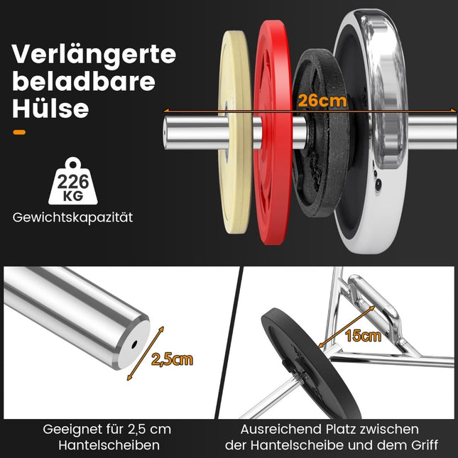 Olympic Hex Trap Bar, 226kg Capacity, Foldable Handles