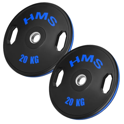 Olympic Rubber Weight Plates, 2 x 20 kg
