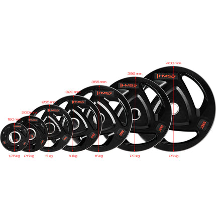 Olympic Weight Plate, 15 kg, Black