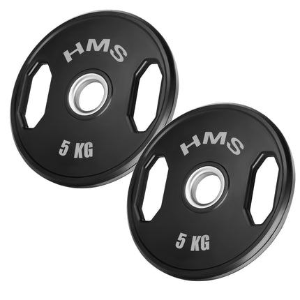 Olympic Weight Plates, Rubberized, 2 x 5 kg