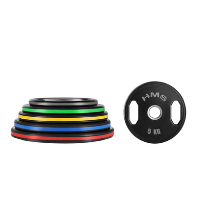 Olympic Weight Plates, Rubberized, 2 x 5 kg