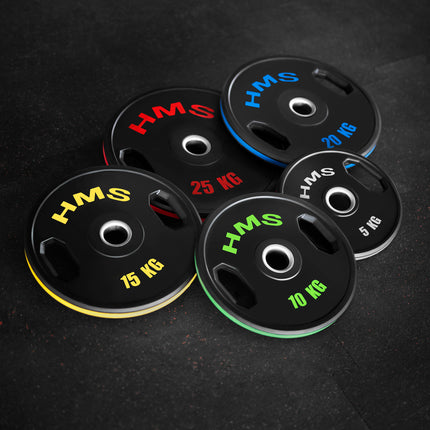 Olympic Weight Plates, Rubberized, 2 x 5 kg
