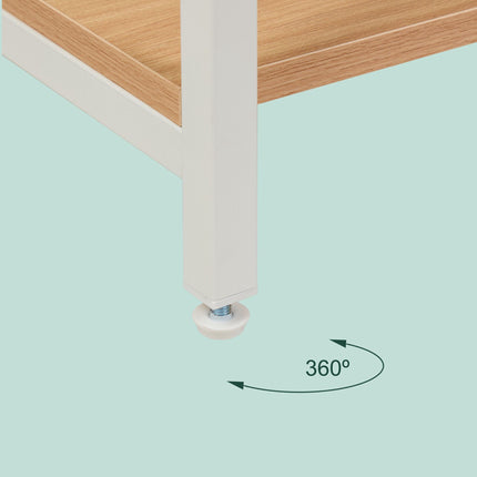 Open Wardrobe with Rails & Shelves – Iron & Wood
