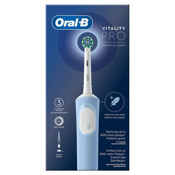 Oral-B Vitality Pro Electric Toothbrush with 3 Modes, Light Blue, 2-Minute Timer