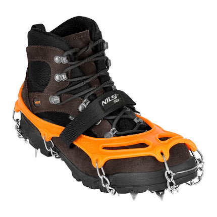 Orange Crampons Size L – Anti-Slip Ice Grips