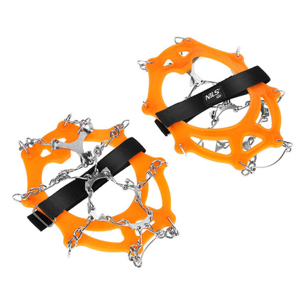 Orange Crampons, Size M, Non-Slip Traction