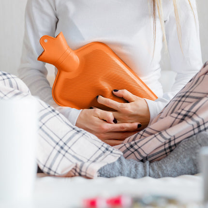 Orange Hot Water Bottle 2L – Leak-Proof, Pain Relief