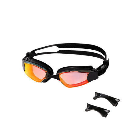 Orange Racing Swimming Goggles, Anti-Fog, UV Protection