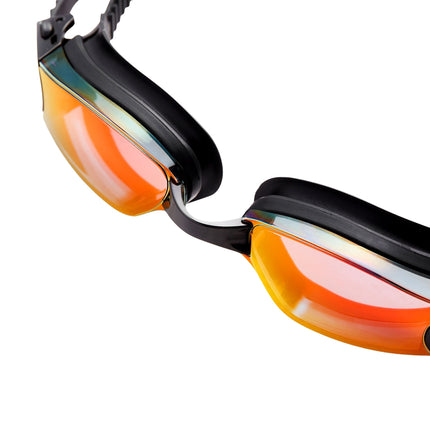 Orange Racing Swimming Goggles, Anti-Fog, UV Protection