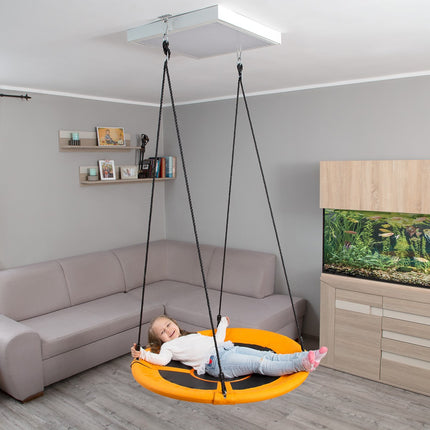 Orange Saucer Swing, Durable Outdoor Fun