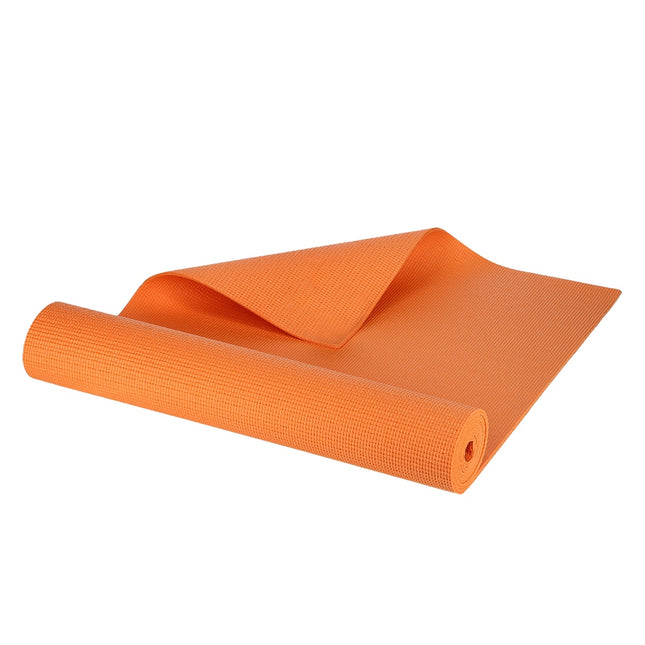 Oranje yogamat, antislip, 6 mm dik