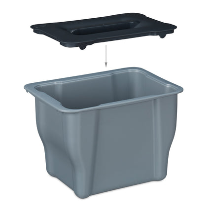 Organic waste bin kitchen 5 l grey