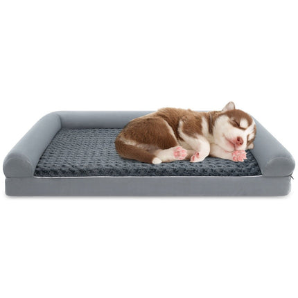 Orthopedic Dog Bed Large, Egg-Crate Foam, Grey, Size L