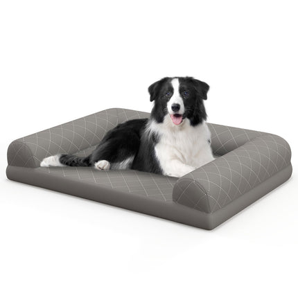 Orthopedic Dog Bed, Medium, Egg Crate Foam, Gray
