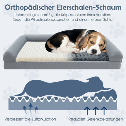 Orthopedic Dog Bed XL, Grey – Joint Support, Non-Slip