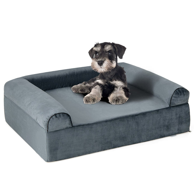 Orthopedic Dog Bed for Arthritis, Washable Cover, Grey