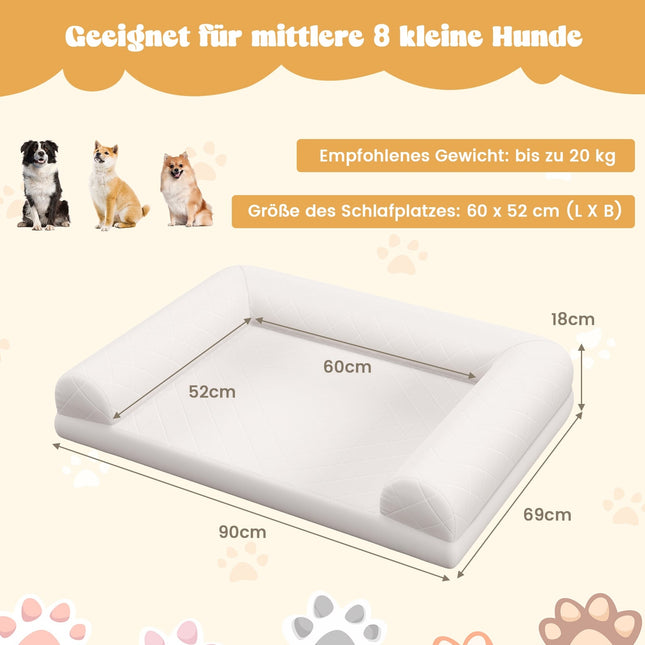 Orthopedic Dog Bed for Medium Dogs, Egg Crate Foam, Beige