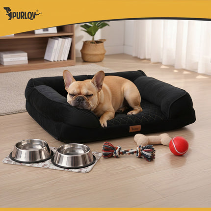 Orthopedic Pet Bed, Small, Foam, Non-Slip, Washable Cover