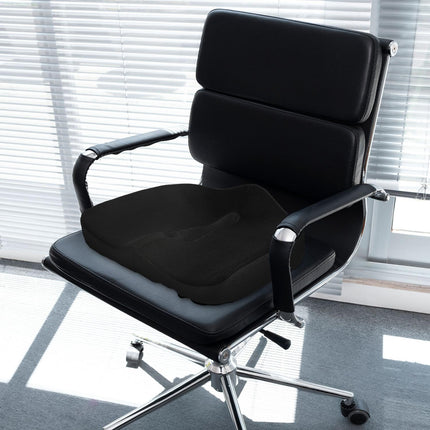 Orthopedisch zitkussen, ergonomisch zitkussen voor bureaustoel, auto etc., stuitkussen van traagschuim voor stuitbeen, ischias, aambeien, verlichting van rugpijn, zwart