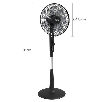 Oscillating Stand Fan with Remote, 28 Speeds, Timer