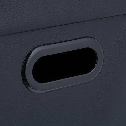Ottoman in black artificial leather