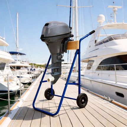 Outboard Motor Stand, Steel & Wood, 100kg Capacity