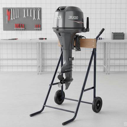 Outboard Motor Stand, Steel & Wood, 100 kg Capacity