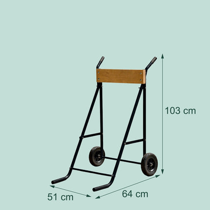 Outboard Motor Stand, Steel & Wood, 100 kg Capacity