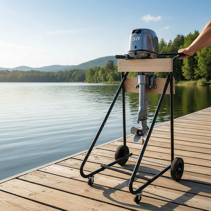 Outboard Motor Stand, Steel & Wood, 150 kg Capacity