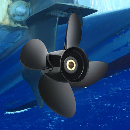 Outboard Propeller 4-Blade 14 1/4 x 19, RH 19-Spline