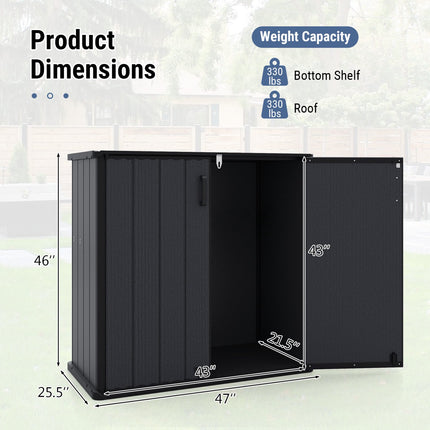 Outdoor 23.5 Cu.ft Black Storage Box, Lockable & Waterproof