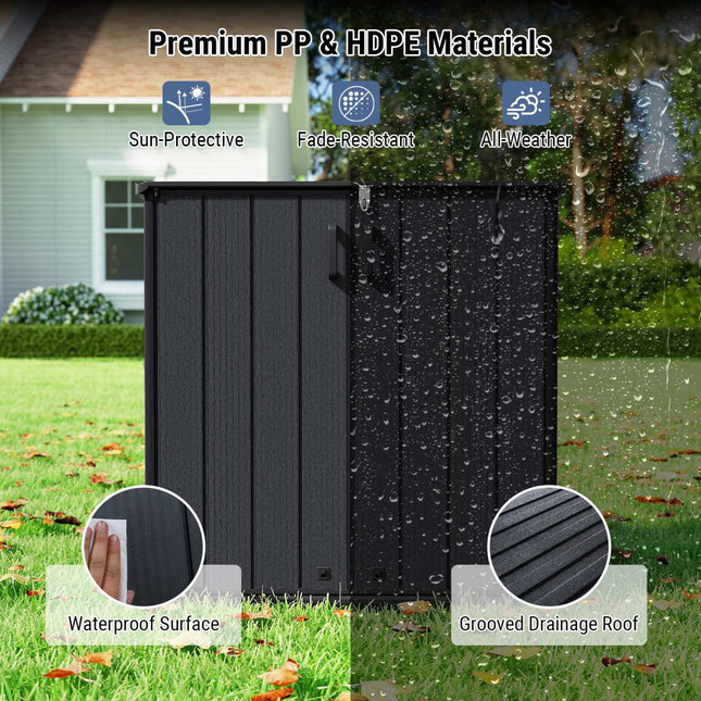 Outdoor 23.5 Cu.ft Black Storage Box, Lockable & Waterproof