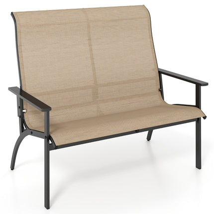Outdoor 2-Seater Garden Bench, Weatherproof, 400kg Capacity