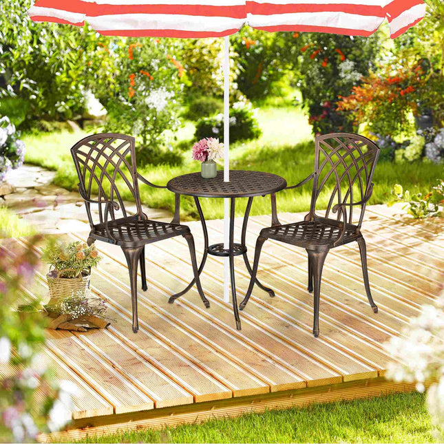 Outdoor 3-Piece Vintage Bistro Set – Table & Chairs