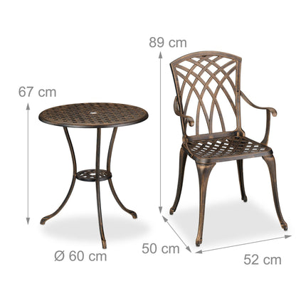 Outdoor 3-Piece Vintage Bistro Set – Table & Chairs