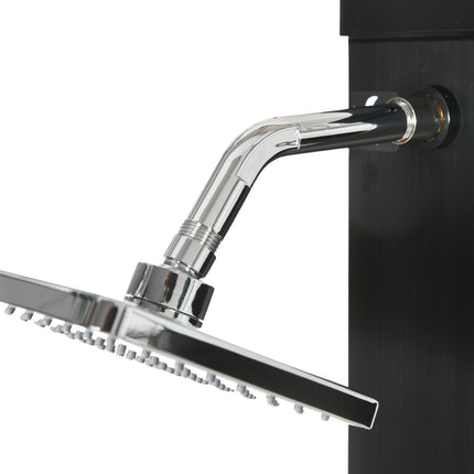 Outdoor 40L solar shower, foot and rain head, 60°C water