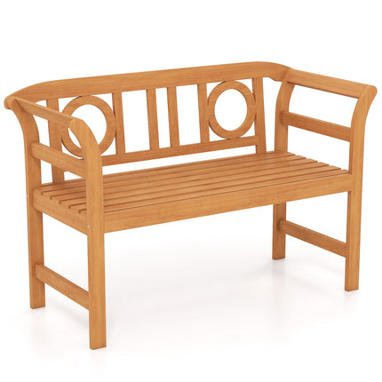 Outdoor Acacia Wood Bench, 2-Seater, 360 kg Capacity