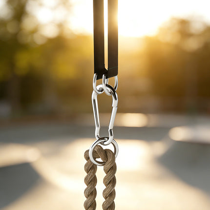 Outdoor Baby Swing with High Backrest, Adjustable Ropes