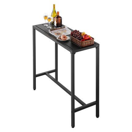 Outdoor Bar Table 100 x 37.5 cm, Waterproof Metal Frame