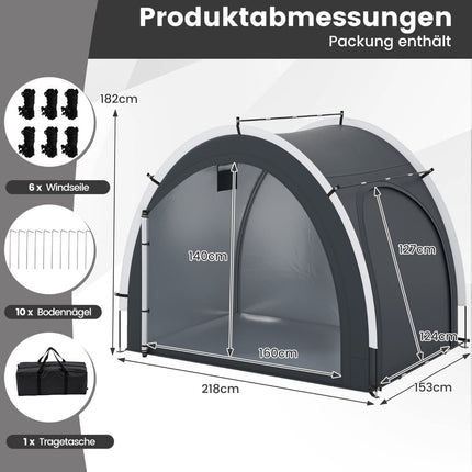 Outdoor Bike Storage Tent, Waterproof, 4-5 Bikes Capacity