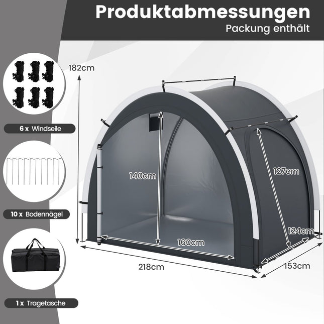 Outdoor Bike Storage Tent, Waterproof, 4-5 Bikes Capacity